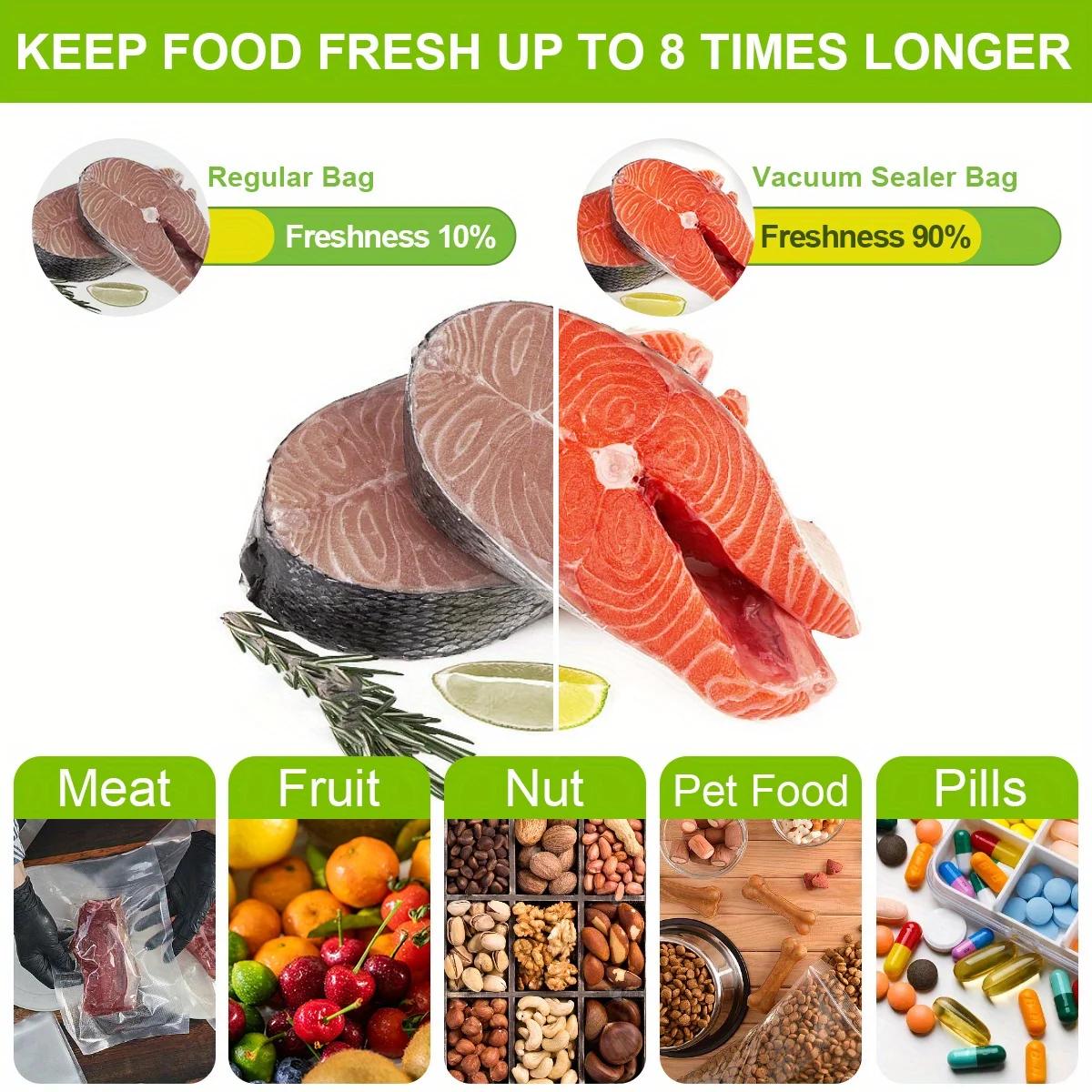 Sacs sous vide pour aliments, rouleaux de sacs pour conserver les aliments, sacs d'emballage sous vi