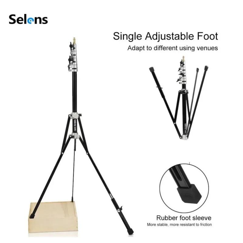 Trépied multifonction Selens 220 cm en aluminium pliable, kits de studio photo portables, accessoire