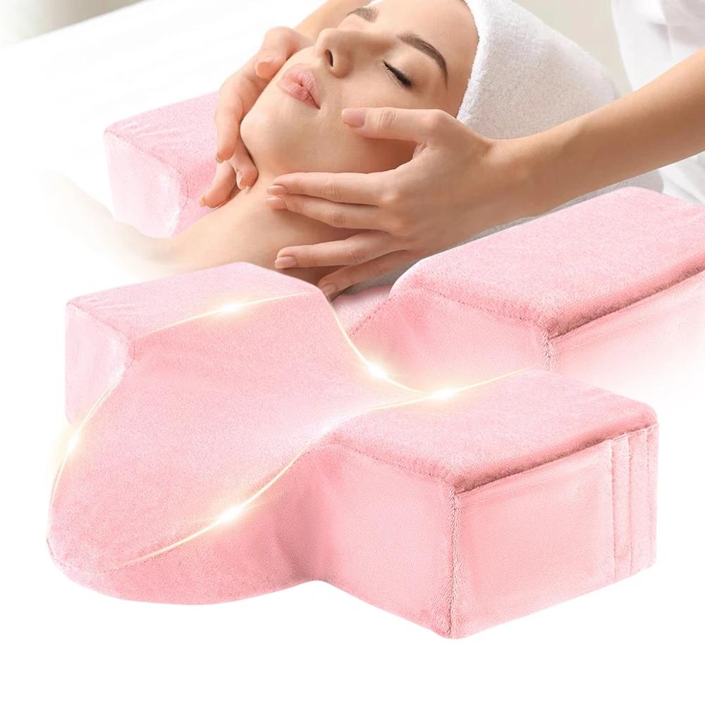 Oreiller pour cils, Support du cou, accessoires d'extension de cils roses, oreiller pour Extensions