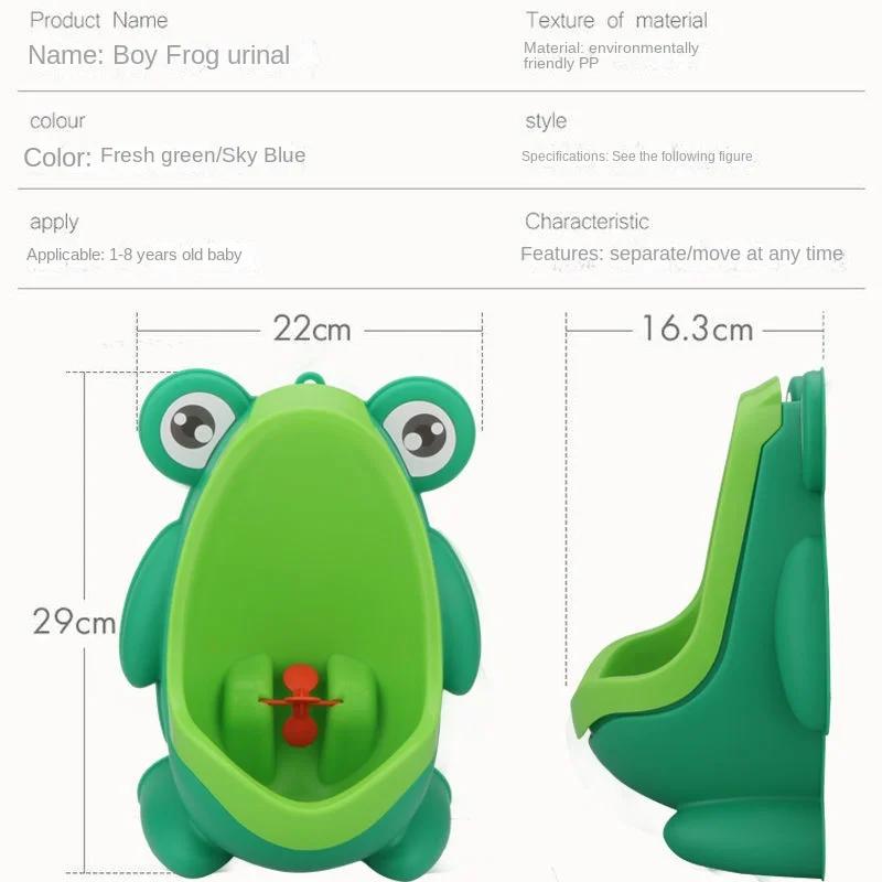 Bébé garçons debout pot dessin animé grenouille forme mural urinoirs toilette support d'entraînement