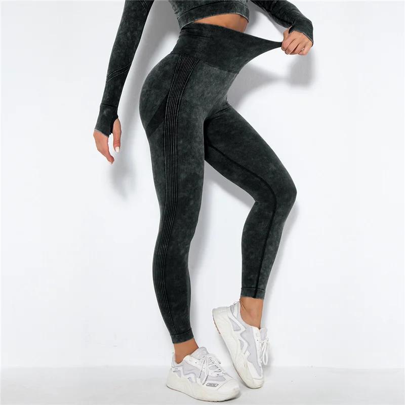 Leggings de Yoga femme sans couture - Pantalons sport fitness course entraînement gym extensibles