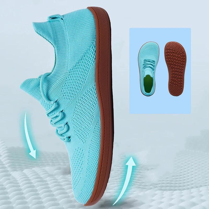 Chaussures pieds nus minimalistes unisexes - Baskets légères respirantes pour marche décontractée plein air