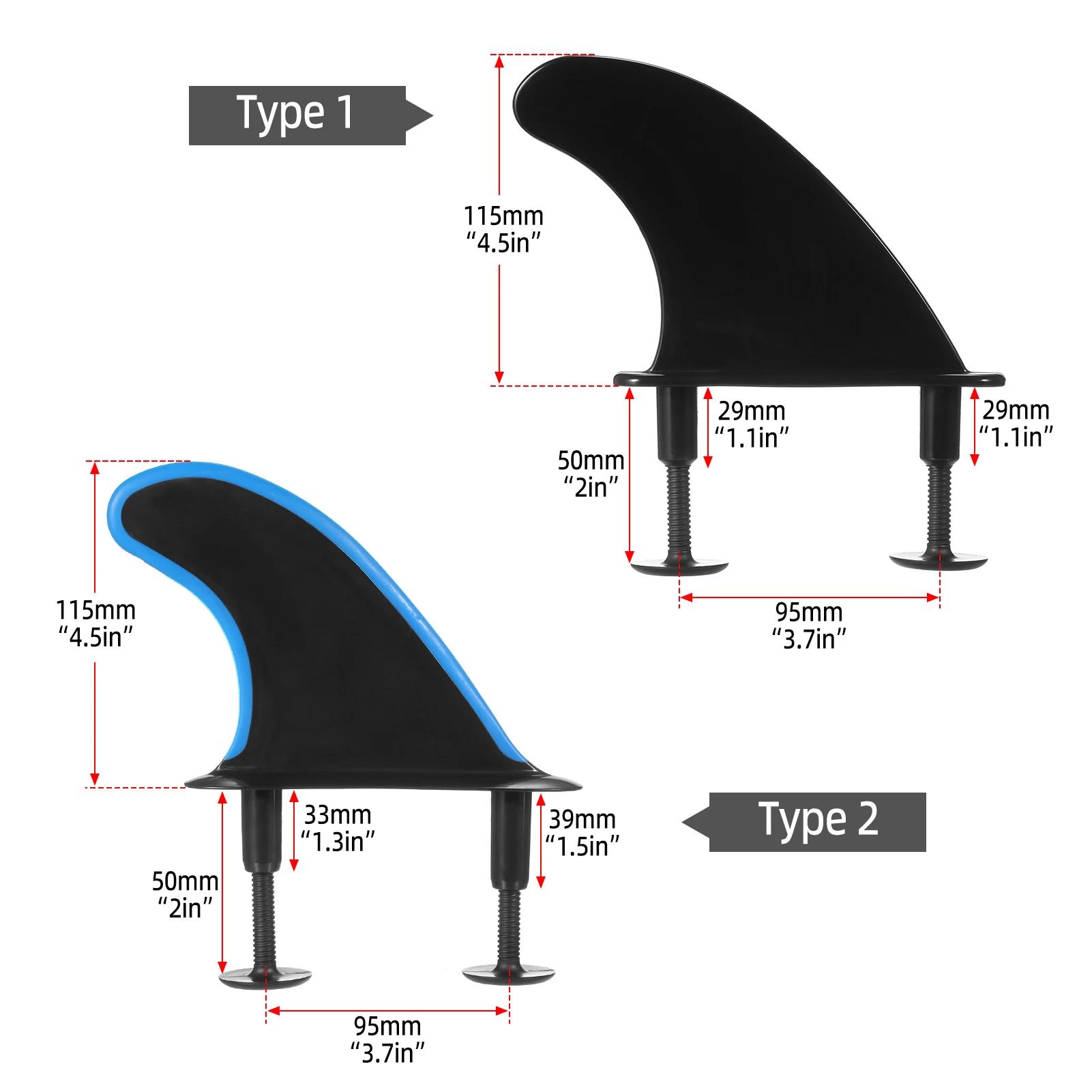 Palmes de surf souples avec vis, 4.5 pouces, 3 pièces, accessoires