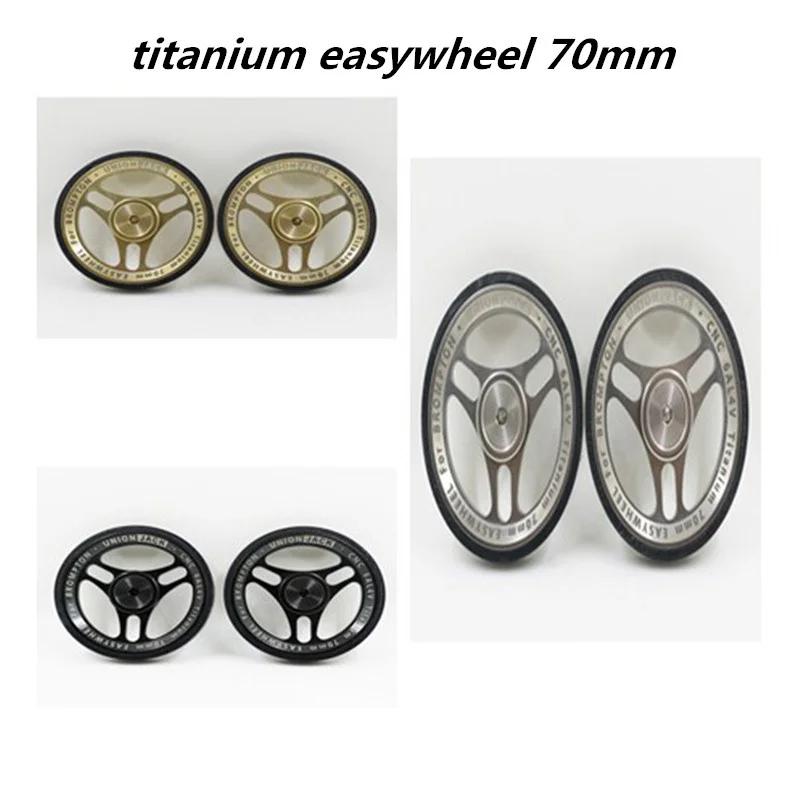 1 paire de roue facile en titane 70mm roue de poussée anodisée ultralégère pour roue en titane bromp