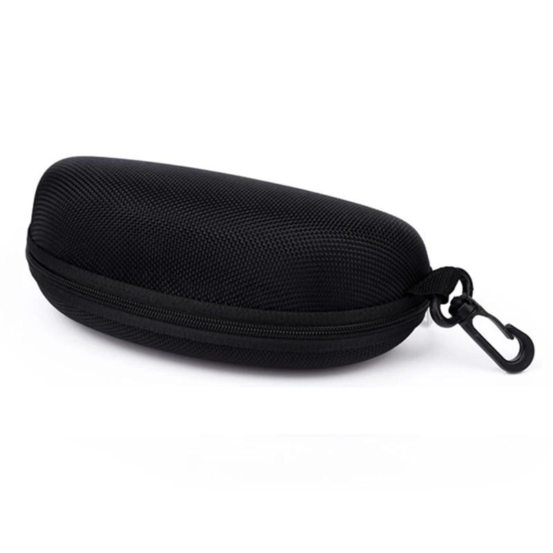 Étui de luxe pour lunettes de soleil à fermeture éclair EVA, boîte de protection en cuir PU noir de