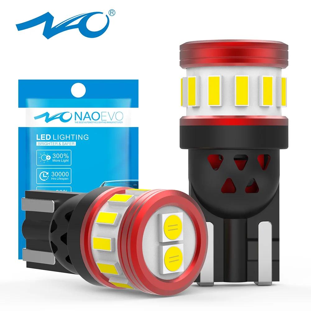 NAO W5W T10 LED lumières 5W5 Ultra lumineux Anti-erreur CANBUS Auto lampe 12V puce voiture intérieur