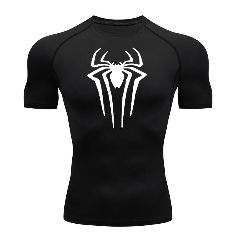 2026 Compression t-shirt hommes à manches courtes Sport t-shirts Fitness course vêtements de Sport h