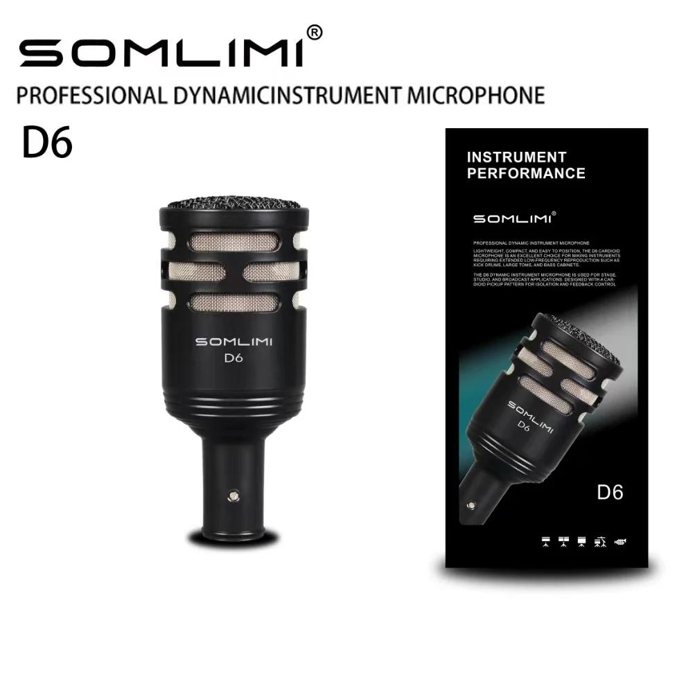 SOMLIMI D6 tambour Microphone Instrument coup de pied basse Microphone dynamique basse caisse claire