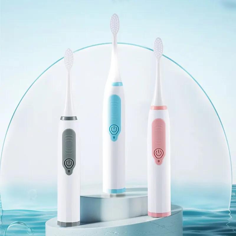 Brosse à dents électrique pour hommes et femmes, non rechargeable, domestique, poils souples, entièr