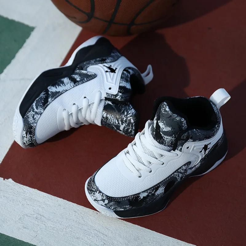 2025 chaussures de Basket-ball pour enfants baskets nouveaux garçons marque semelle épaisse antidéra