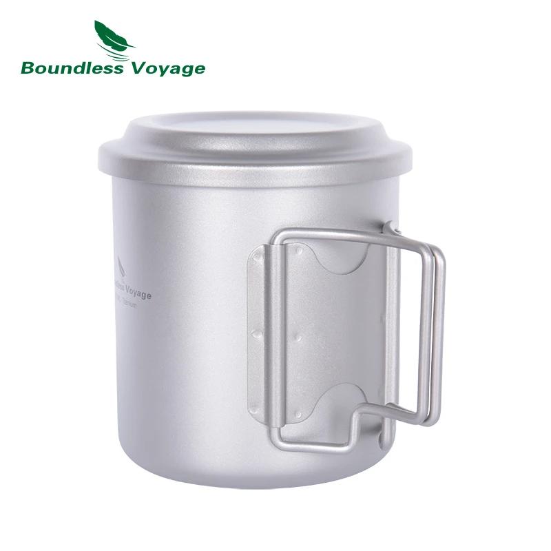 Tasse en titane de Voyage sans limites de 420 ml avec passoire et couvercle tasse à thé monocouche d