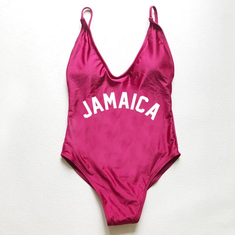 Maillots de bain femmes 2025 Sexy rembourré une pièce maillot de bain JAMAICA lettre maillot de bain