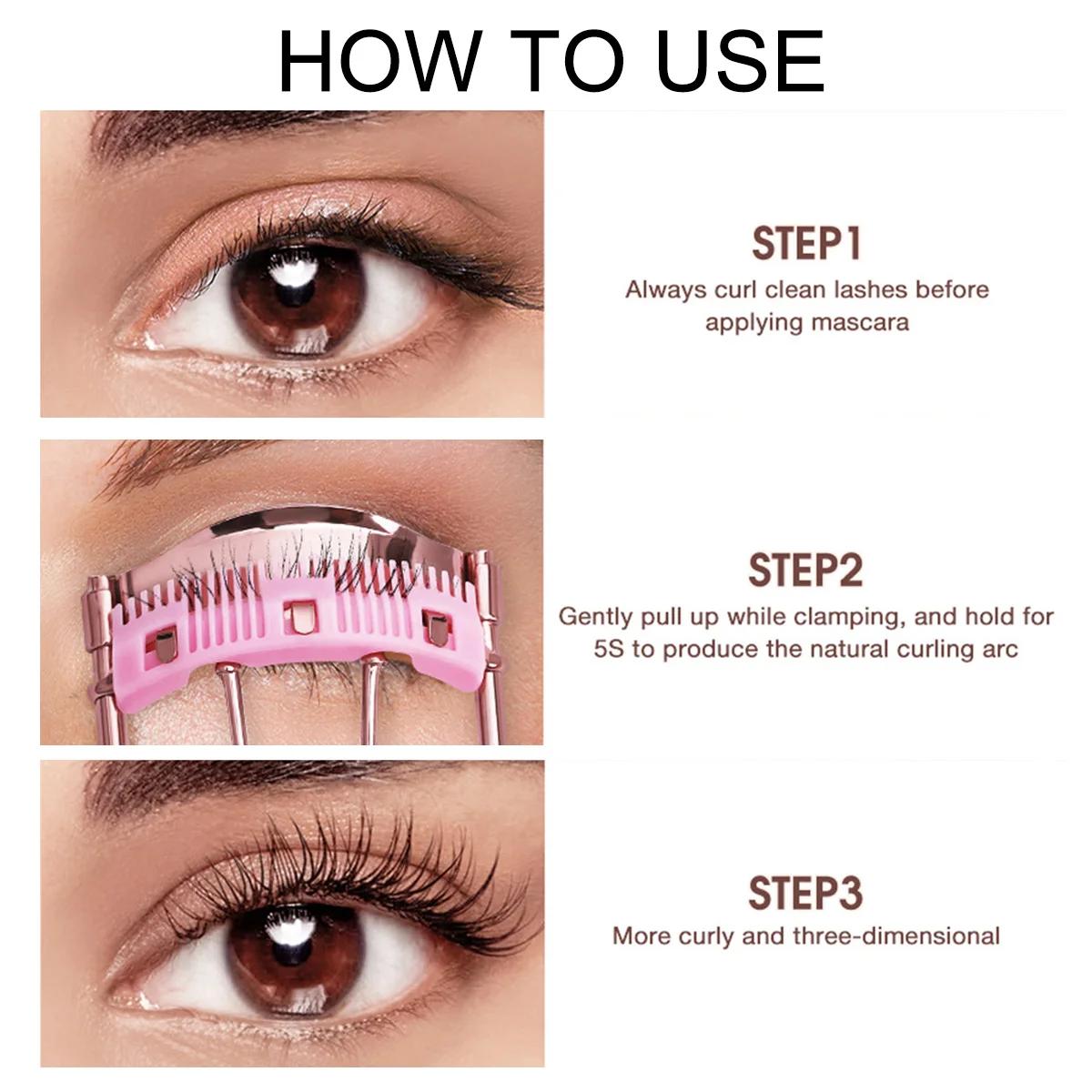 Recourbe-cils professionnel avec tampons de remplacement, cosmétiques, outils de maquillage pour fem