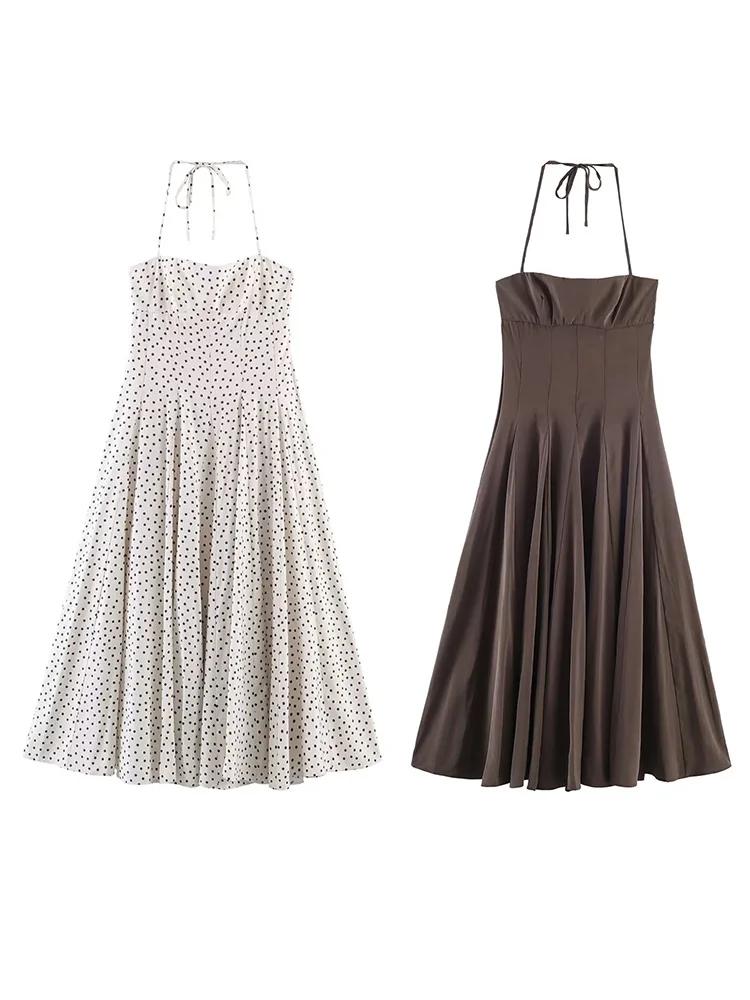 Robe longue midi élégante et polyvalente en satin pour femme, style dos nu, coupe ajustée, longueur