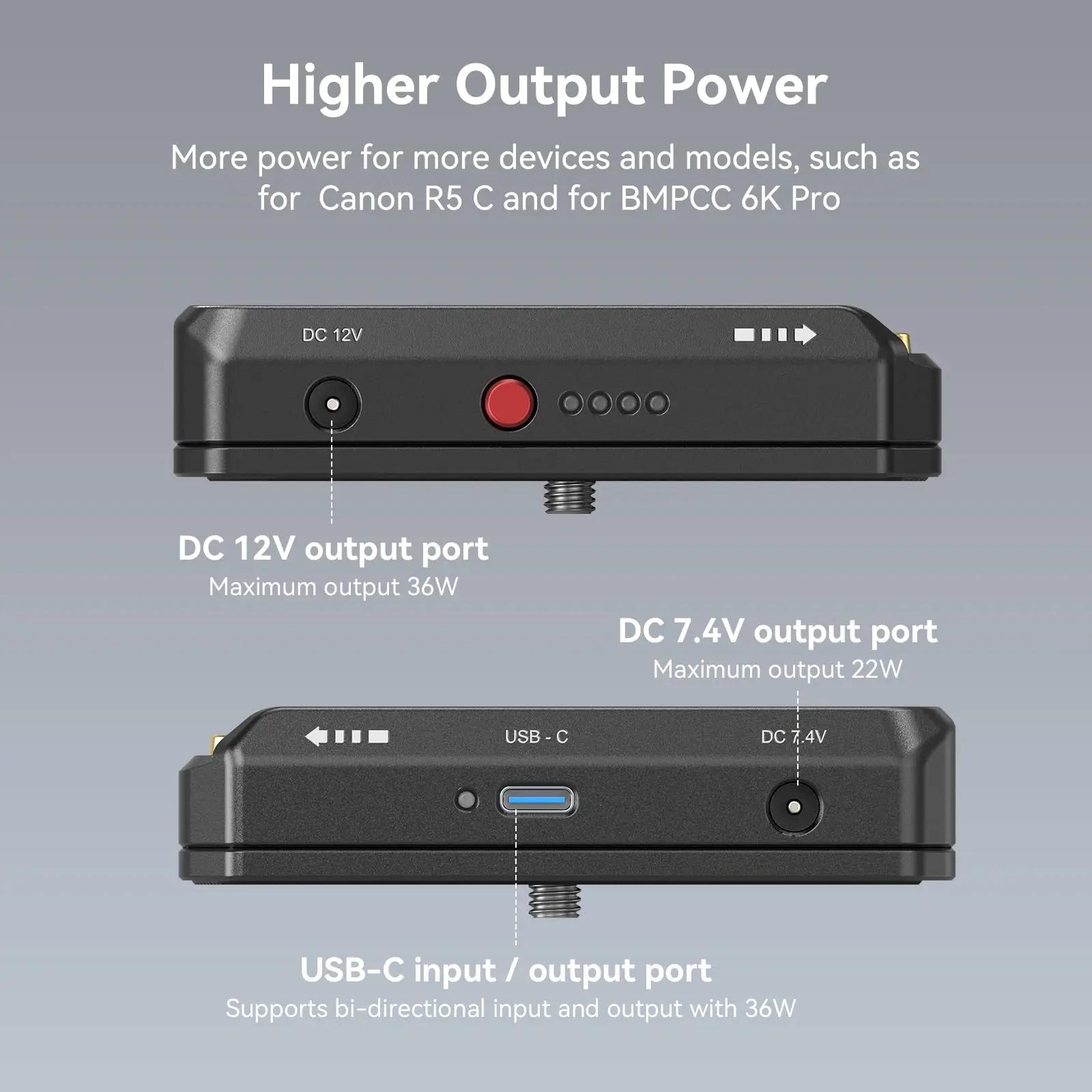 SmallRig NP-F batterie adaptateur avancé plaque de montage DC 7.4V 12V double sortie USB-C Interface