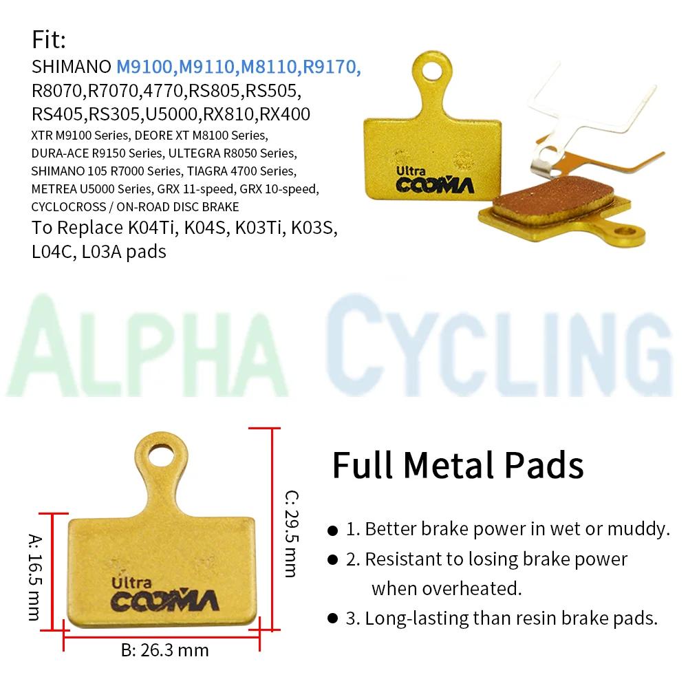 10 paires/20 pièces, plaquettes de frein à disque de vélo entièrement métalliques pour SHIMANO SRAM