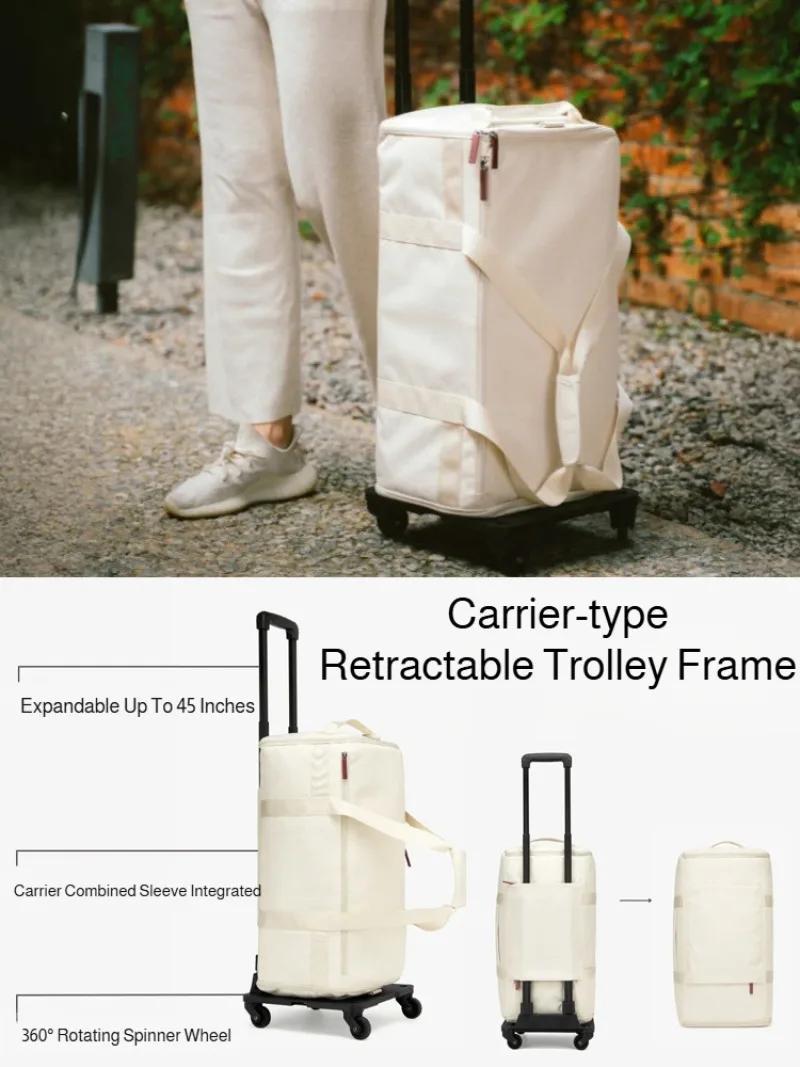 Nouveau sac de voyage multifonctionnel avec chariot, simple, grande capacité, sac de sport à double
