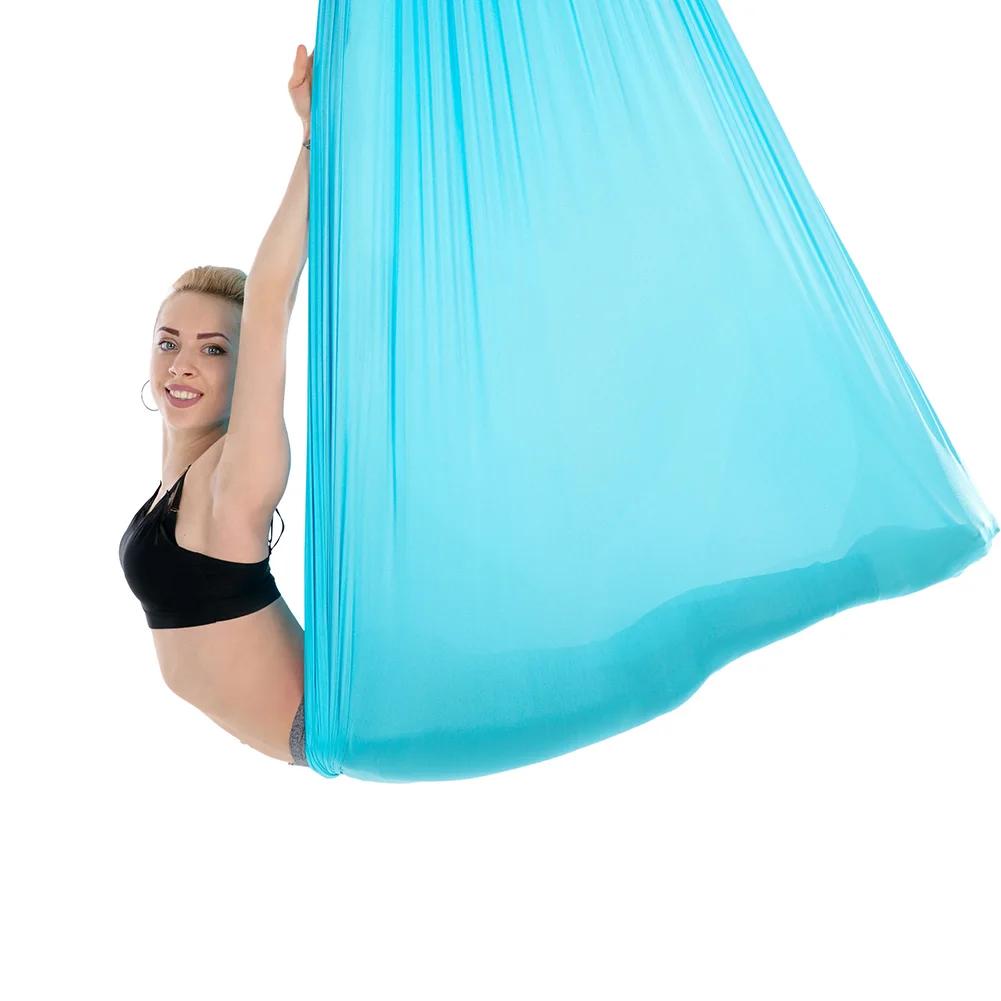 Hamac yoga 7m x 2.8m tissu Fitness - Balançoire anti-gravité pour étirements et relaxation en plein air