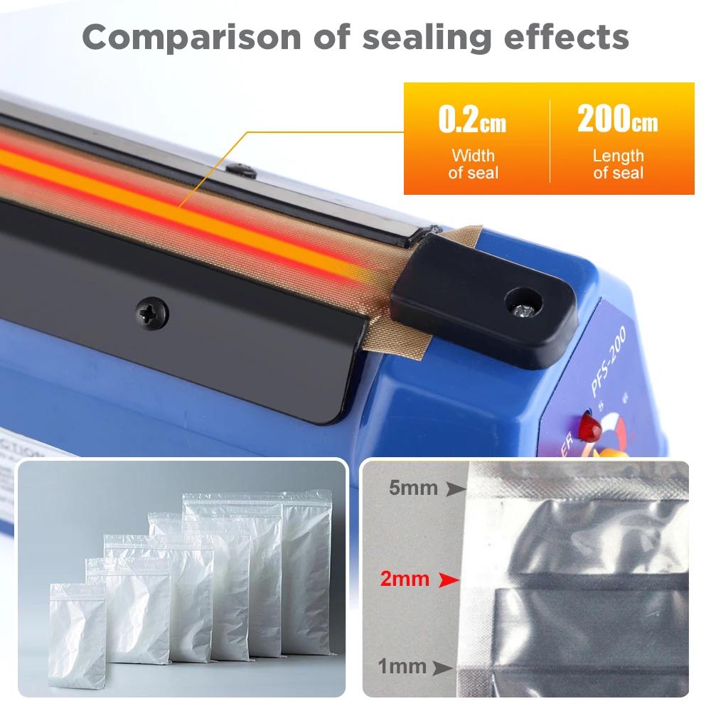 Machine de thermoscellage manuelle de scelleur d'impulsion pour des sacs en plastique de 8 pouces, M