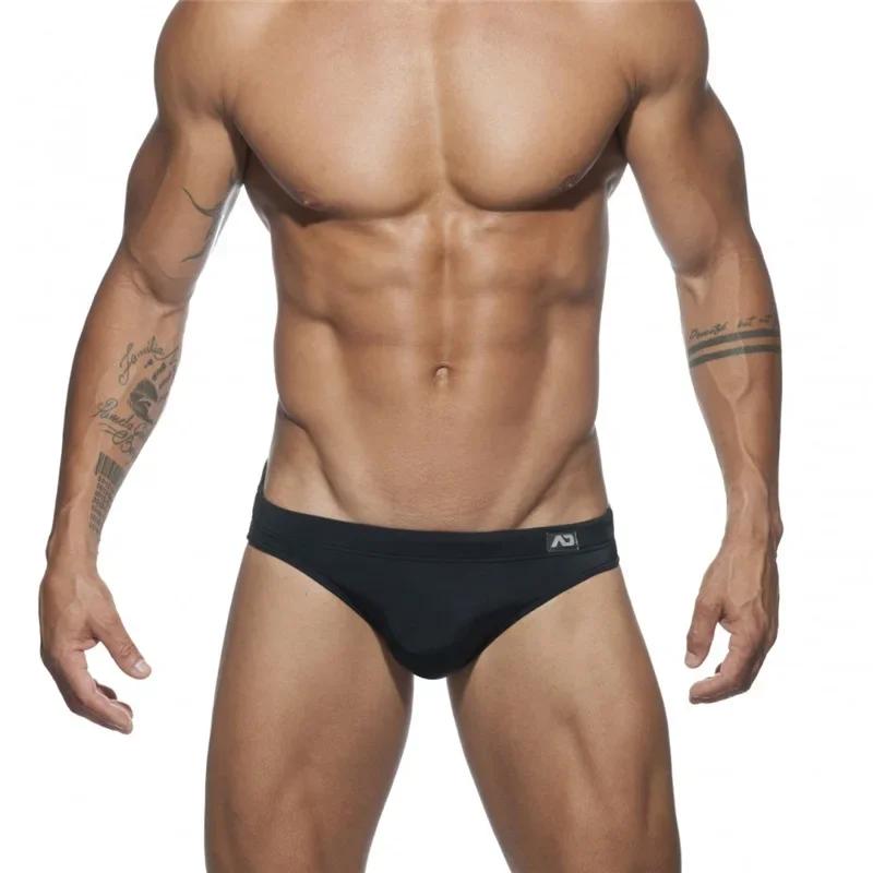 Solide Push up hommes néon maillot de bain Bikni bref troncs Unerwear Sexy maillots de bain plage Su