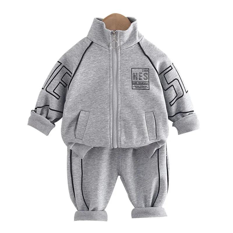 Nouveau printemps automne bébé vêtements Costume enfants garçons veste pantalon 2 pièces/ensembles e
