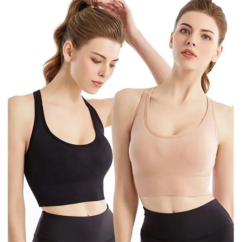 Soutien-gorge sport sexy dos nageur sans couture antichoc - Débardeur fitness yoga gym séchage rapide