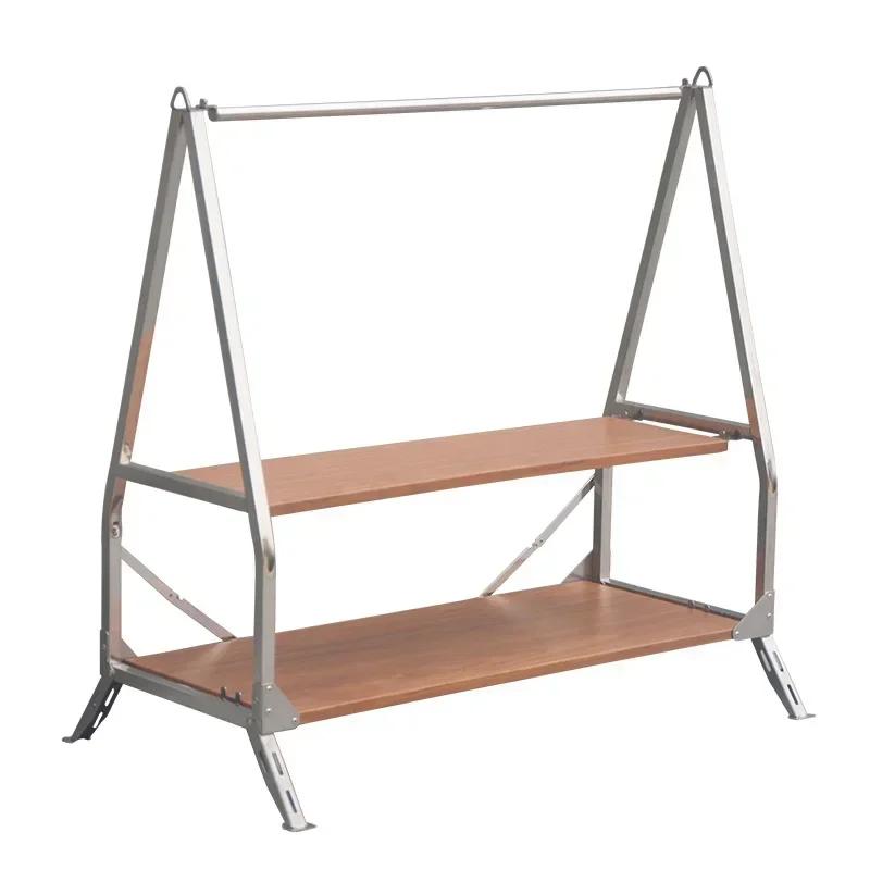 Étagère de rangement de Camping en plein air, étagère pliante Portable, support de rangement de jard