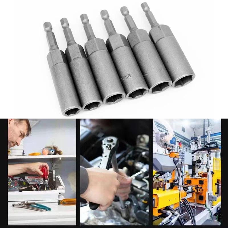 1 pièces 8 10 12 14 17 mm de longueur universel boulon écrou douilles jeu d'embouts clé électrique p