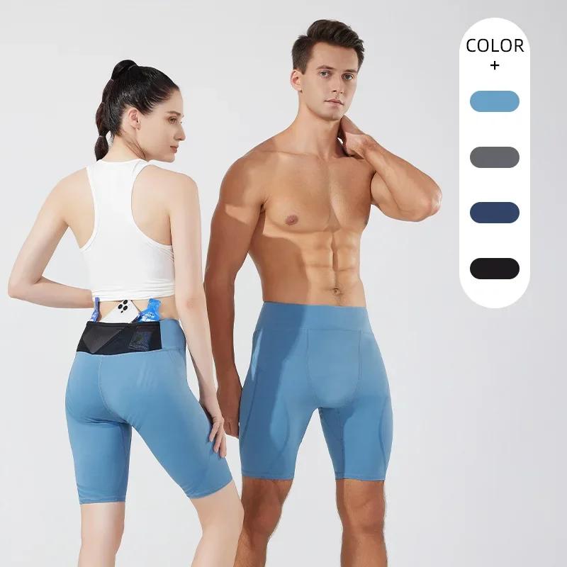 Shorts de sport pour hommes, vêtements de Fitness, Shorts de Compression, de course, d'entraînement,