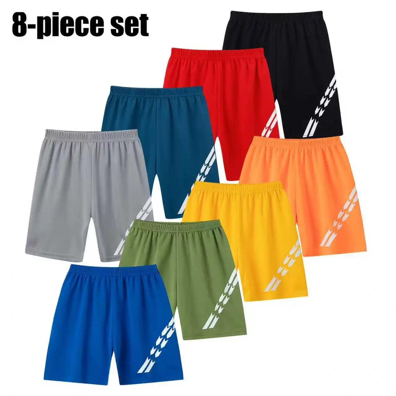 Ensemble de 4/8 pièces de shorts décontractés multicolores à la mode pour enfants, pantalons de spor