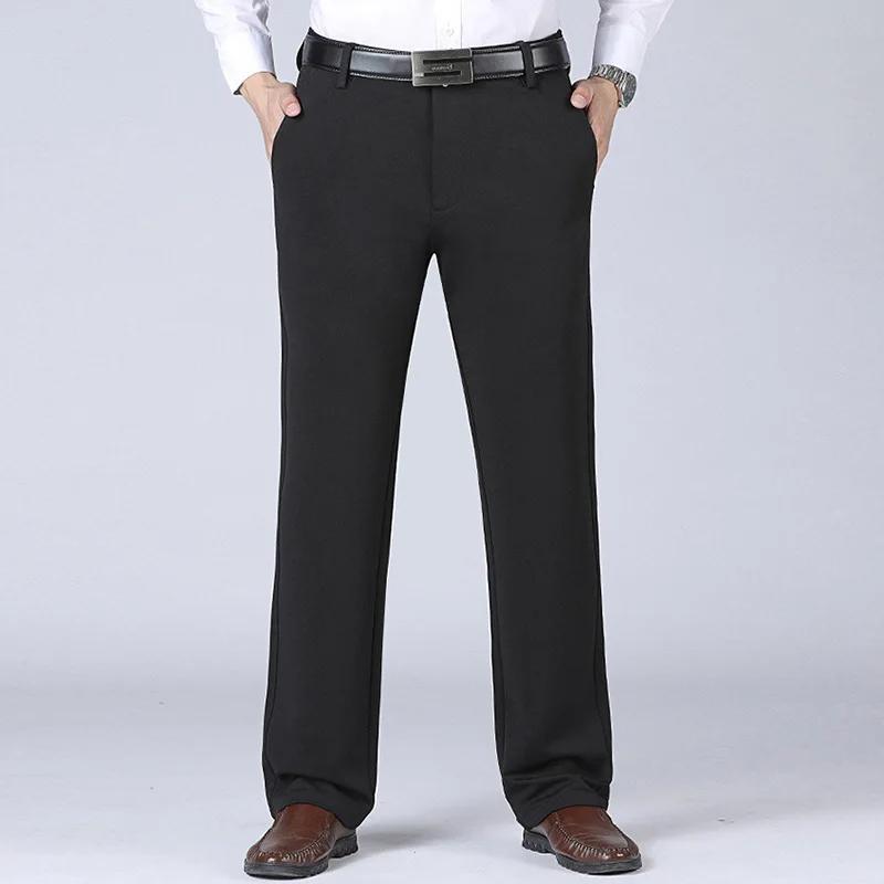 Pantalon d'affaires pour hommes, grande taille 52, taille élastique, pantalon de costume droit, pant