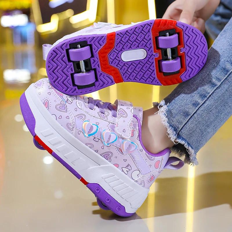 Chaussures à roulettes pour enfants, baskets à roulettes, patins à roulettes pour enfants, chaussure