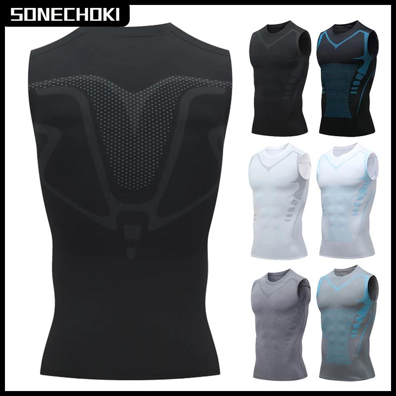 Débardeur Compression Homme - Chemise Gymnastique Sans Manches Fitness Musculation