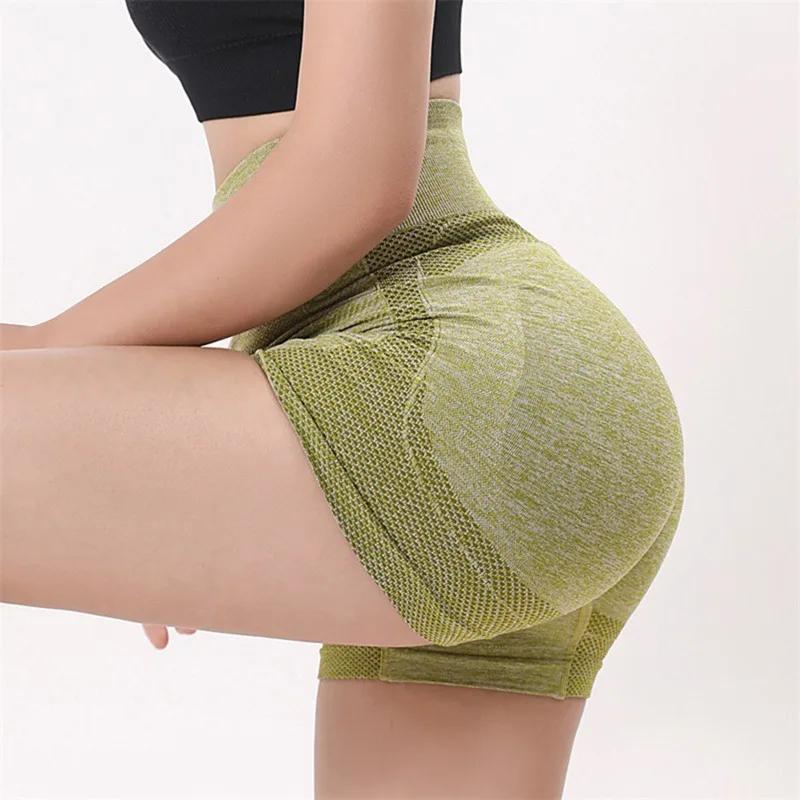 Short de Yoga taille haute pour femmes, 1 pièce, pantalon de course, de Fitness, à la mode et Sexy,