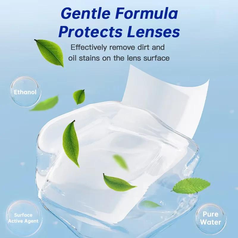 100 lingettes nettoyantes pour lunettes, lunettes de soleil, écran de téléphone portable, pré-humidi