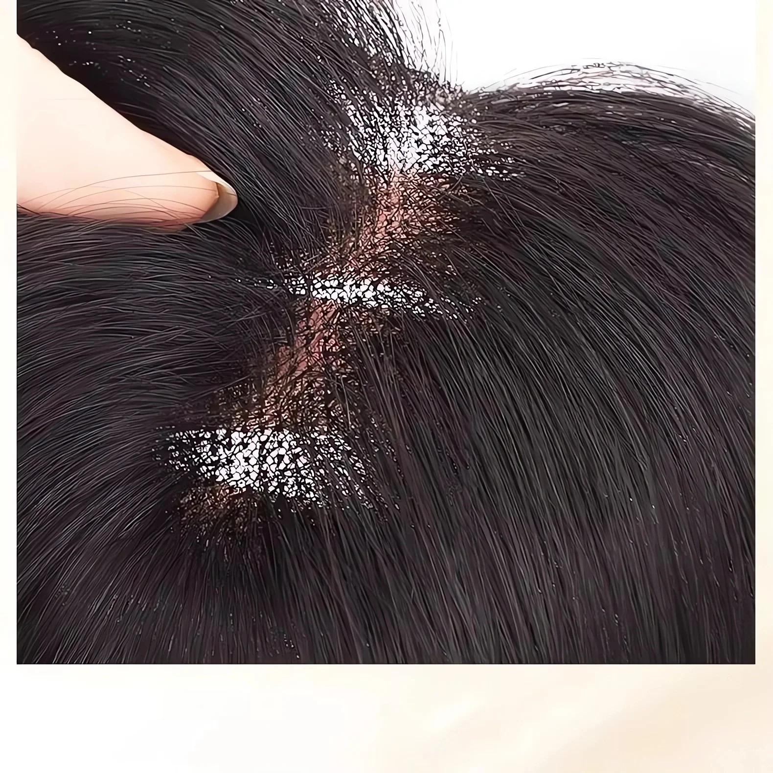 Perruque femme Figure-huit frange ajouter du Volume à la haut de la tête frange naturelle Extensions