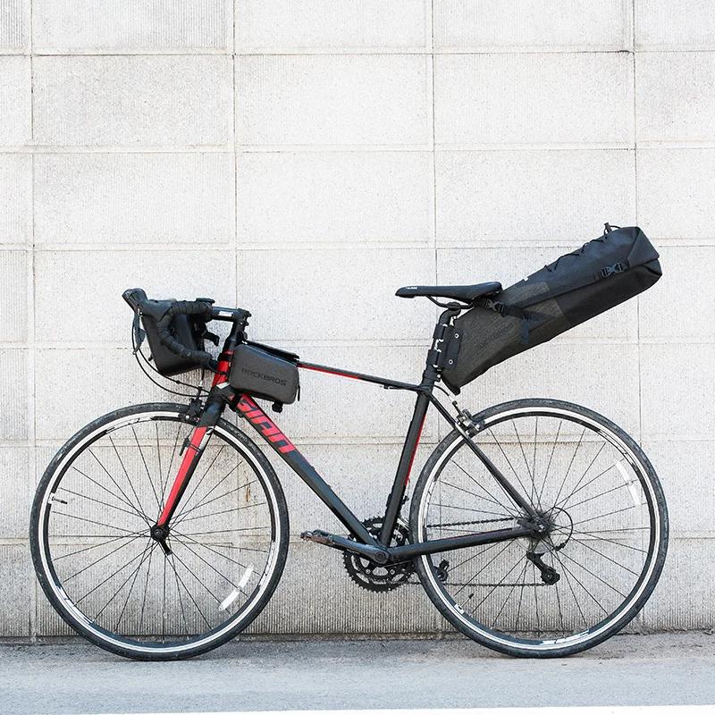 ROCKBROS – sac de vélo réfléchissant imperméable 8 10 14 L, sacoche de selle de grande capacité, sac