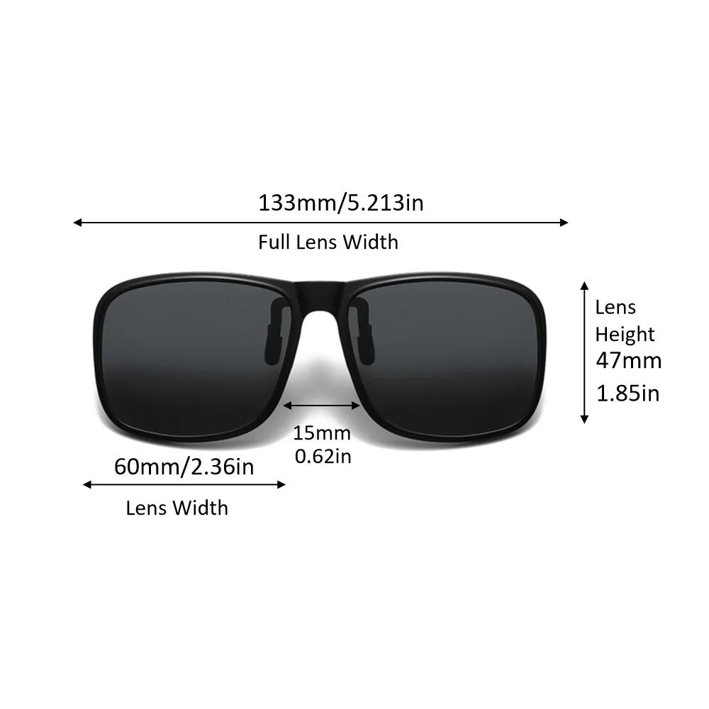 VIVIBEE lunettes de soleil polarisées rabattables à Clip pour la conduite sombre UV400 lentille phot