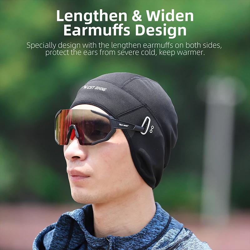 WEST BIKING – casquette de cyclisme en polaire pour hommes, coupe-vent thermique, doublure de casque