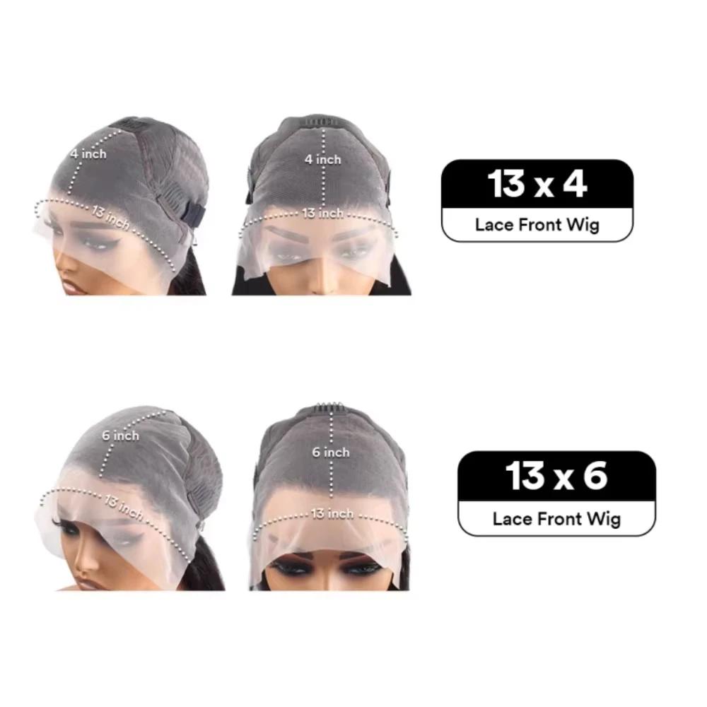 Perruque frontale Deep Wave transparente 13x4 13x6 en dentelle HD, perruques frontales en cheveux hu