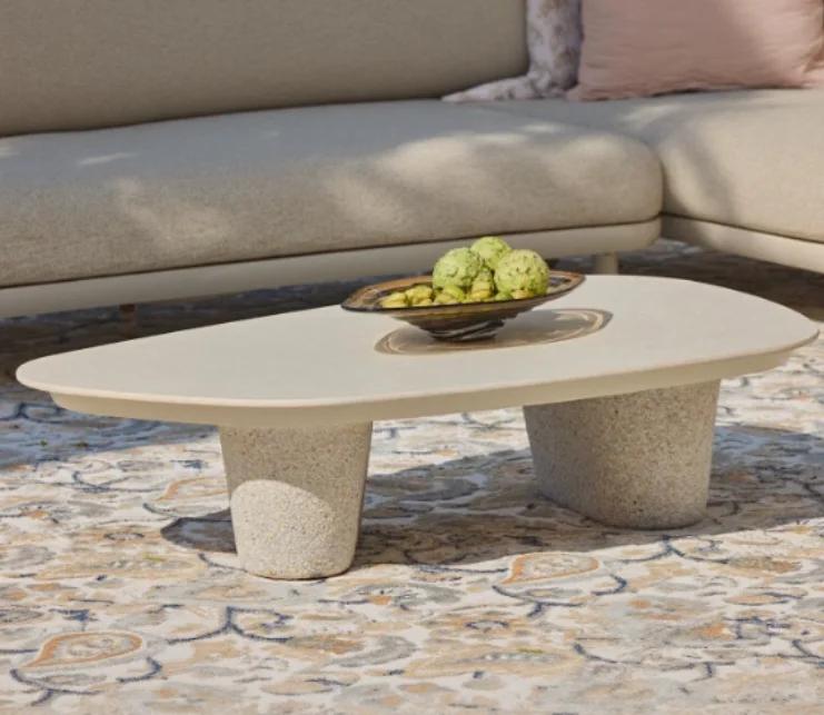 Canapé d'extérieur en teck pour cours, villas, jardins de loisirs, hôtels, maisons d'hôtes, meubles
