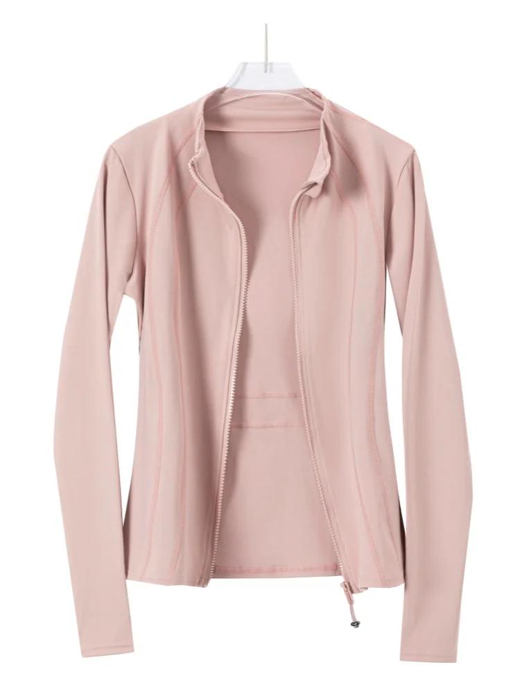 Veste de yoga amincissante pour femme ; tenue de course et de fitness légère et fine ; haut de sport