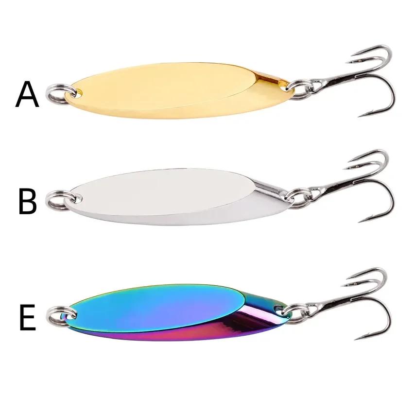 1PC 3g-28g pêche cuillère en métal leurre appâts durs appâts de basse argent or cuillère leurre de p