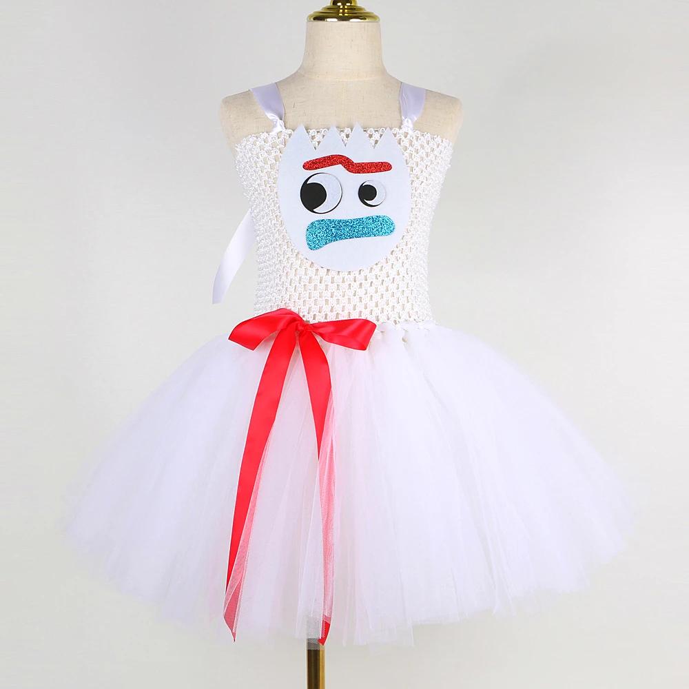 Costumes Forky pour bébés filles, robe Tutu fantaisie d'halloween avec Patch pour les yeux, tenue de