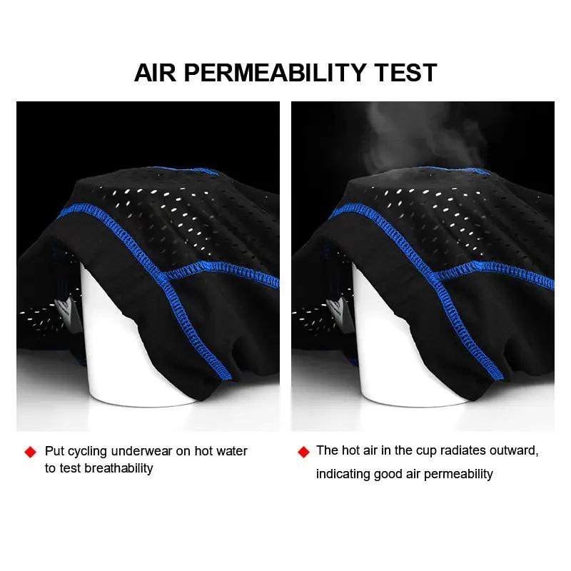 X-TIGER Cyclisme Sous-Vêtements 5D Respirant Rembourré Gel Vélo Shorts Hommes VTT Antidérapant Jambe