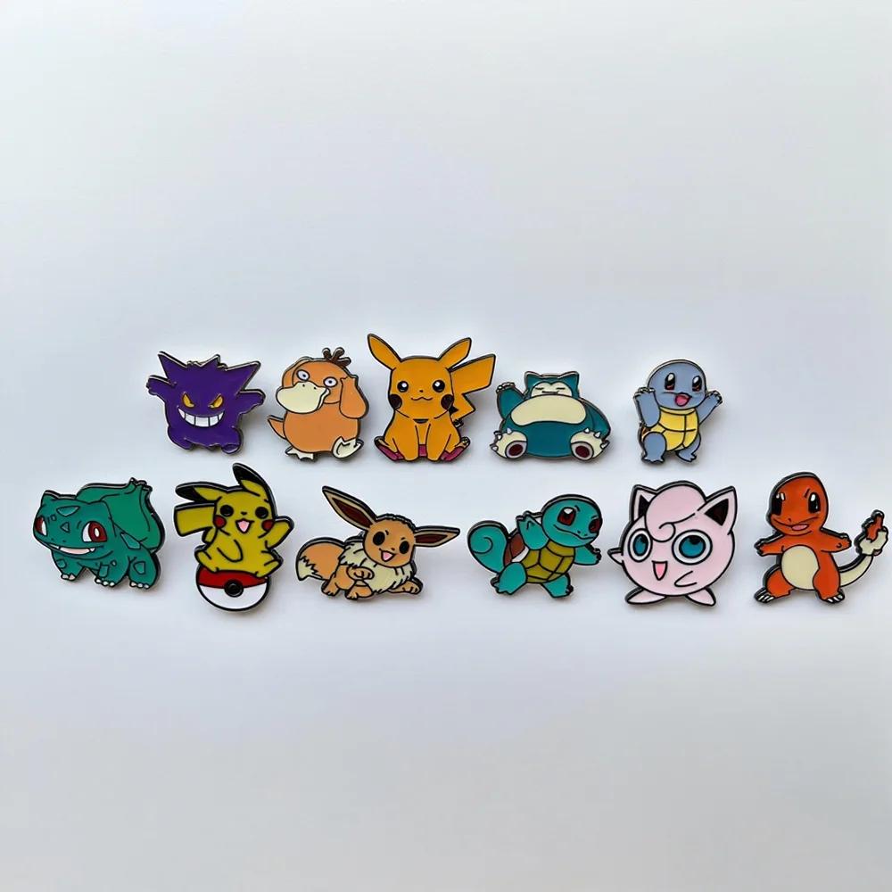 Ensemble d'épingles en émail Pikachu Gengar, 11 pièces, broches à bandes créatives pour sac à dos et
