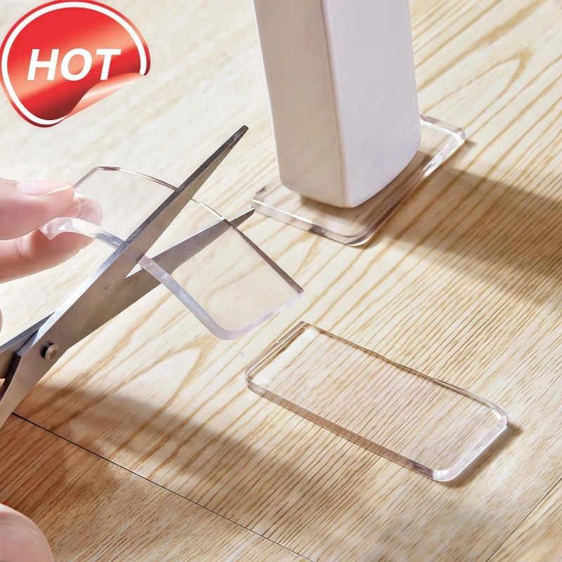 Tapis antidérapant en Silicone Anti-Vibration, 4 pièces, pour Machine à laver, Transparent, multifon