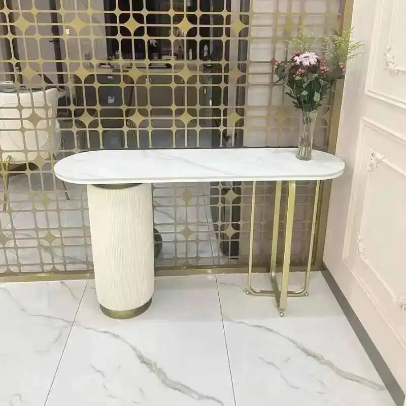 Table d'entrée de couloir, Console de rangement en ardoise de luxe, pour couloir, vue moderne, Bar,
