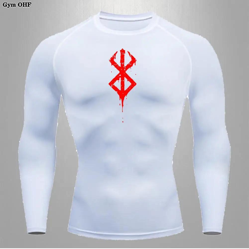 T-shirt à manches courtes Berserk Anime pour hommes, chemise de compression, course à pied, séchage