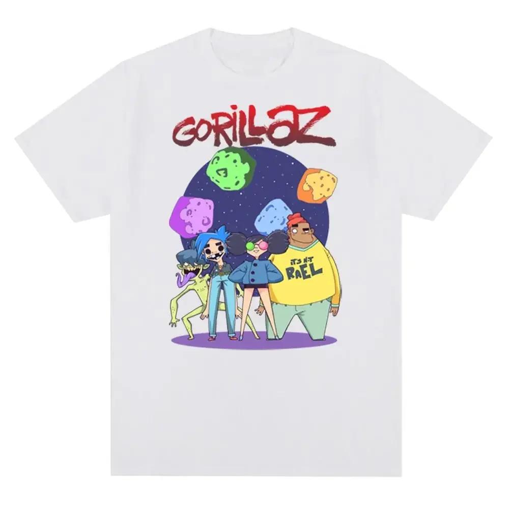 Groupe de musique Gorillazs Punk Rock imprimé t-shirt années 90 décontracté mode manches courtes gra